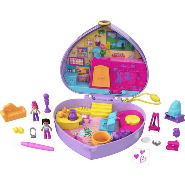 Polly Pocket Starring Shani Art Studio Compact Miniature Playset | Target