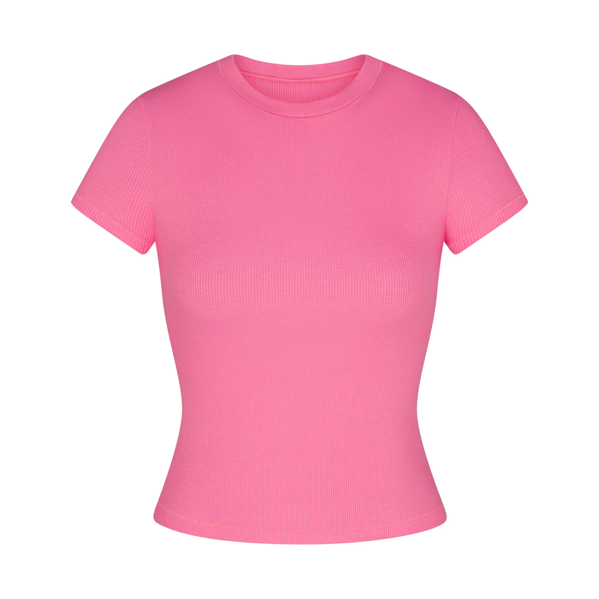 COTTON RIB T-SHIRT | SUGAR PINK | SKIMS (US)