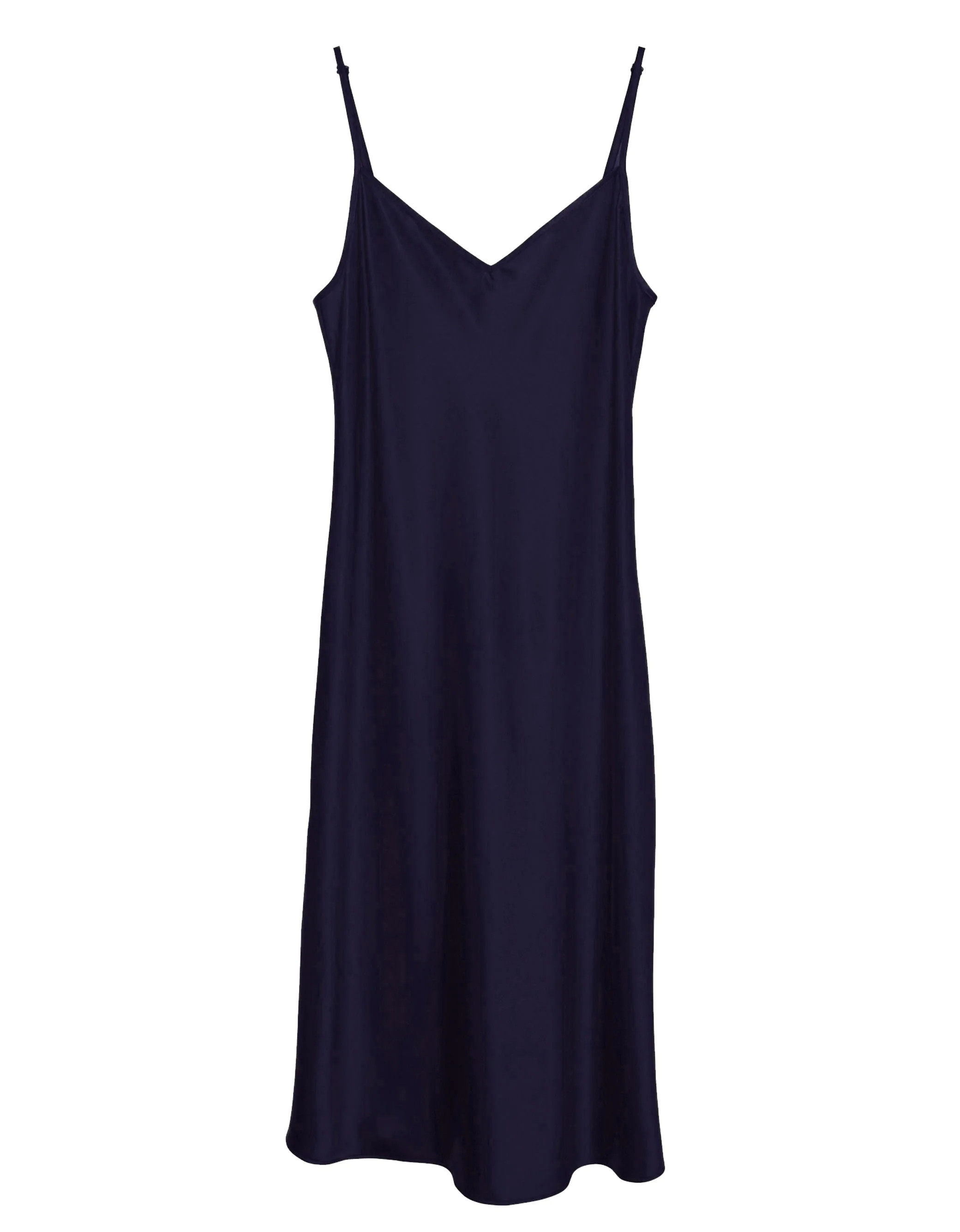 Bias Slip Dress in Deep Navy - The Cabaret | BAACAL Limited, LLC
