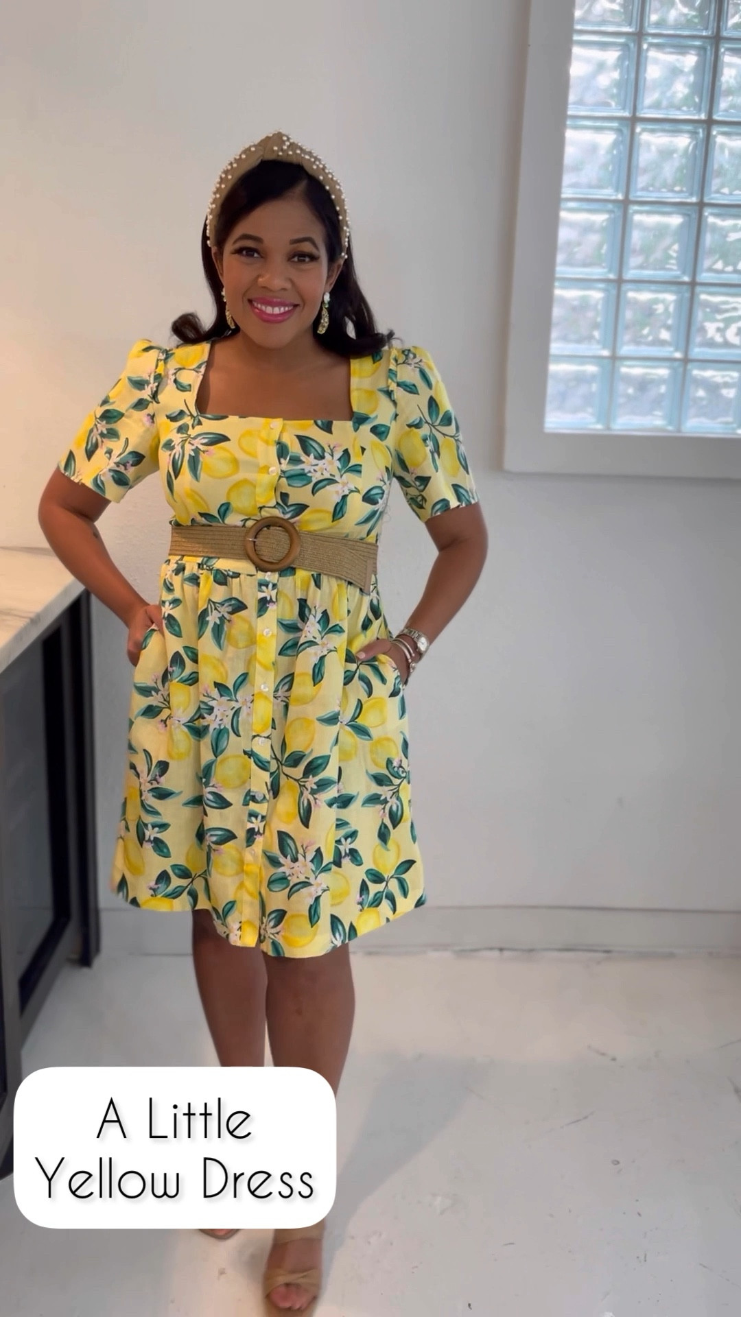 Draper james top lemon dress