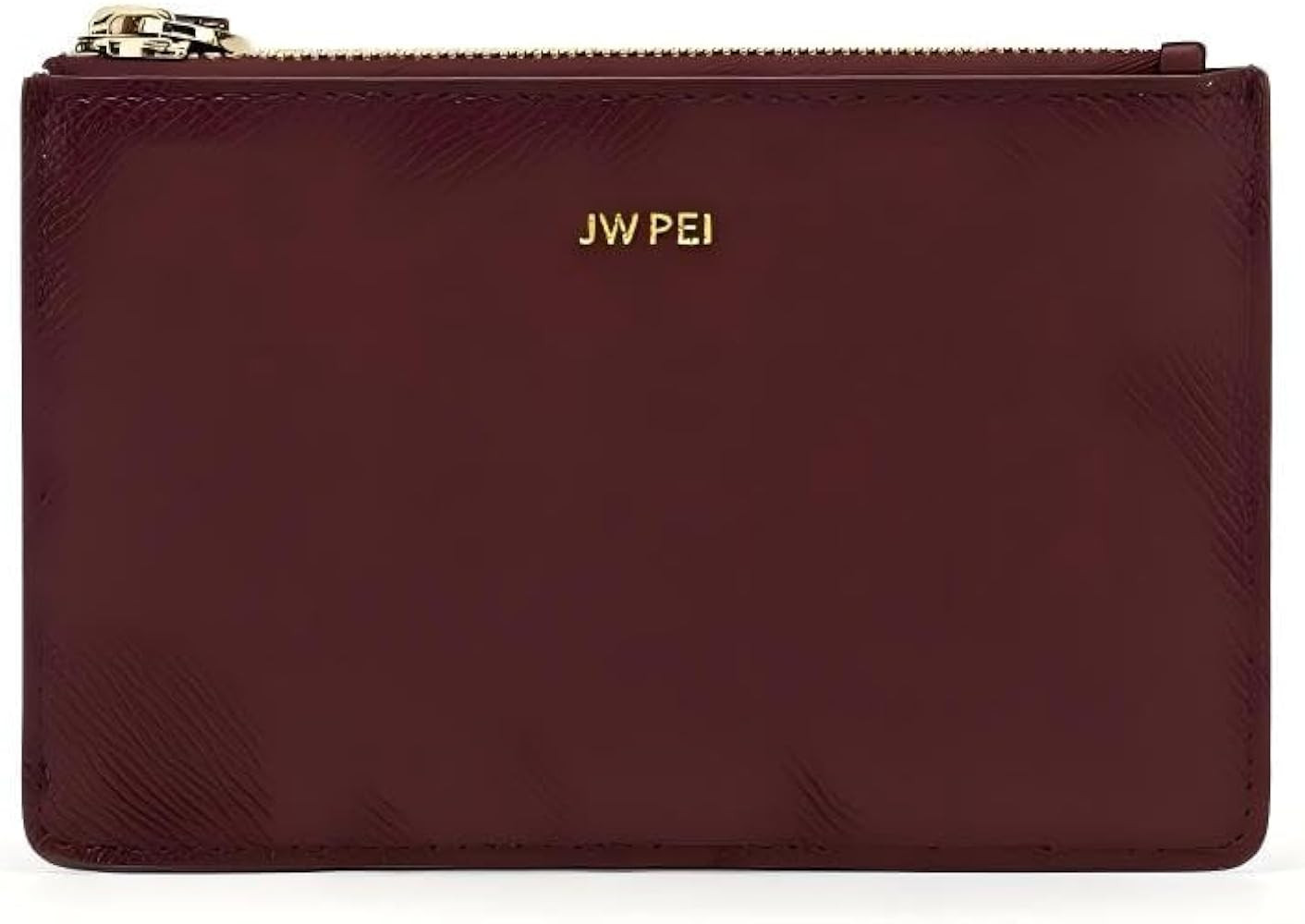 JW PEI Quinn Zipped Card Holder, Burgundy Grained Vegan Leather | Amazon (CA)