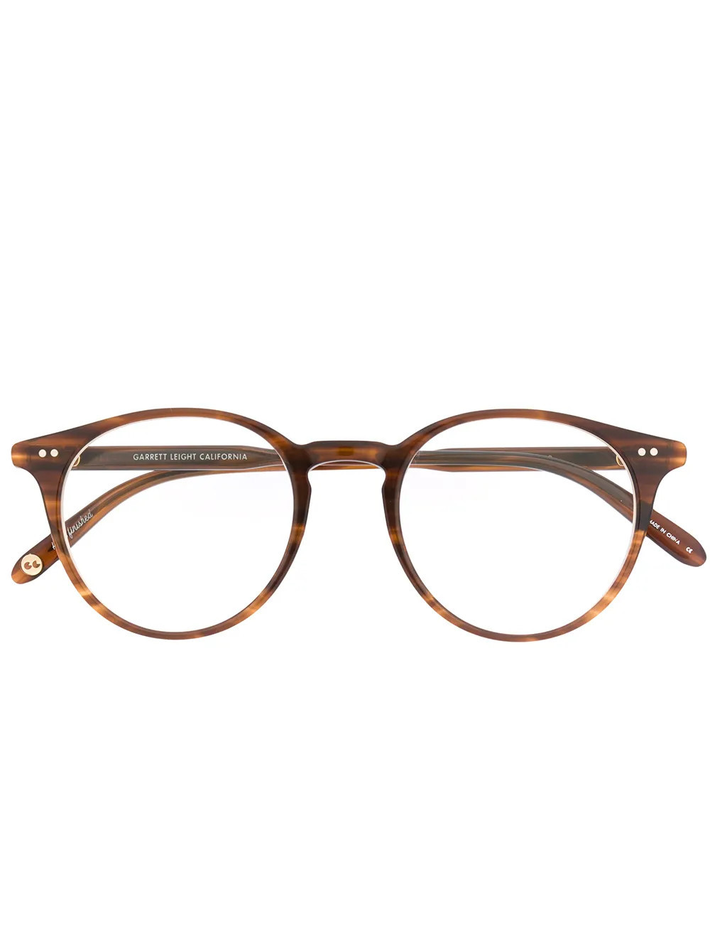 Garrett Leight round shape glasses - Brown | Farfetch Global