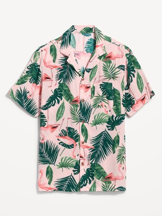 Short-Sleeve Printed Camp Shirt for Men | Old Navy (US)