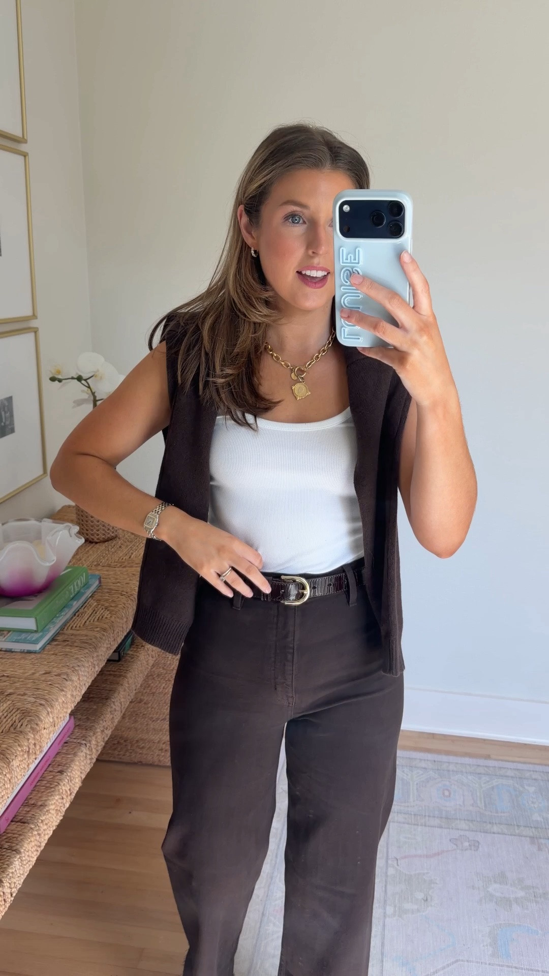 Chocolate brown jean  for fall! Wearing a 26