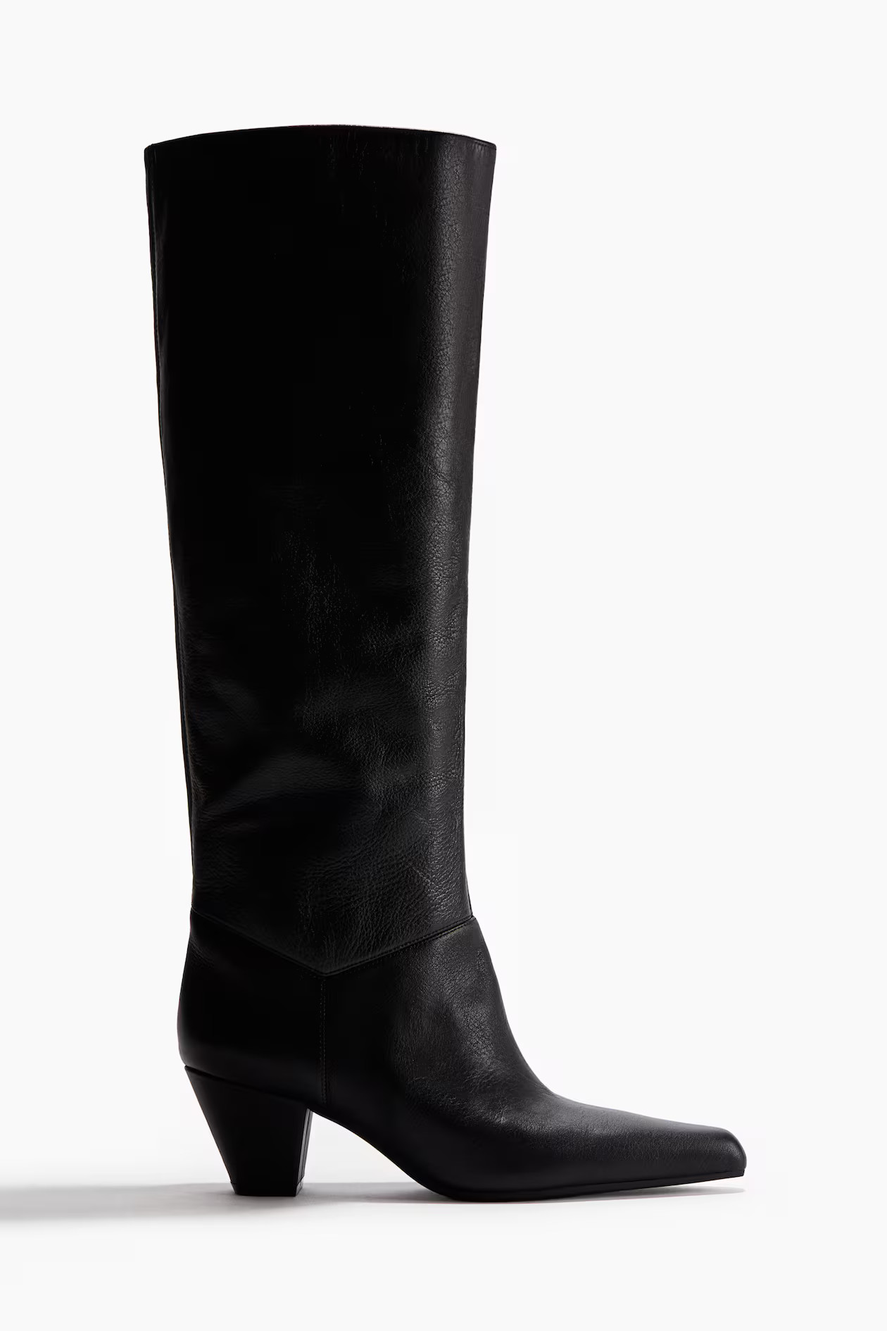 Knee-high leather boots | H&M (UK, MY, IN, SG, PH, TW, HK)