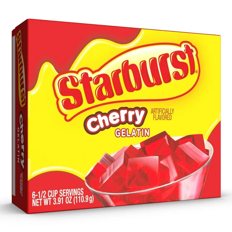 Starburst Cherry Gelatin Mix, 6 Servings, 3.91 oz Cardboard Box | Walmart (US)