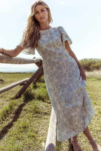 Bethie Petal Sleeve Maxi Dress | Böhme US