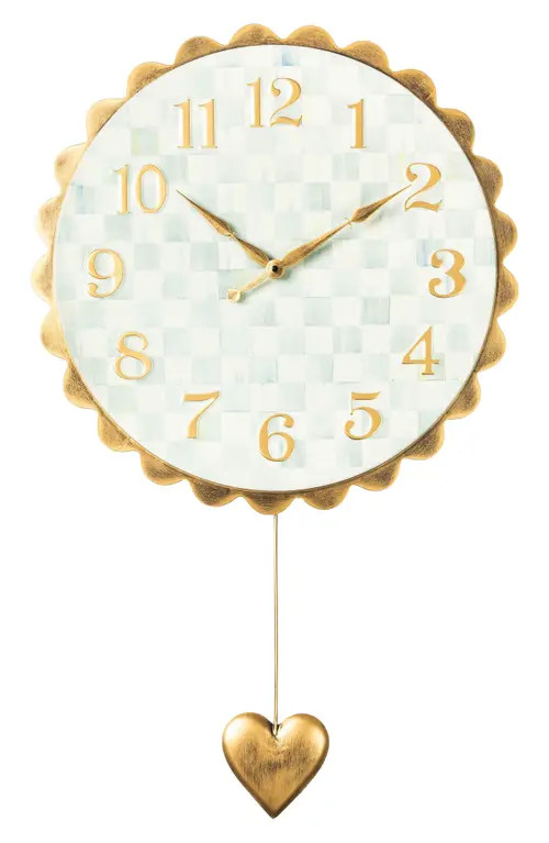 MACKENZIE CHILDS Sterling Check Heart Pendant Wall Clock at Nordstrom | Nordstrom