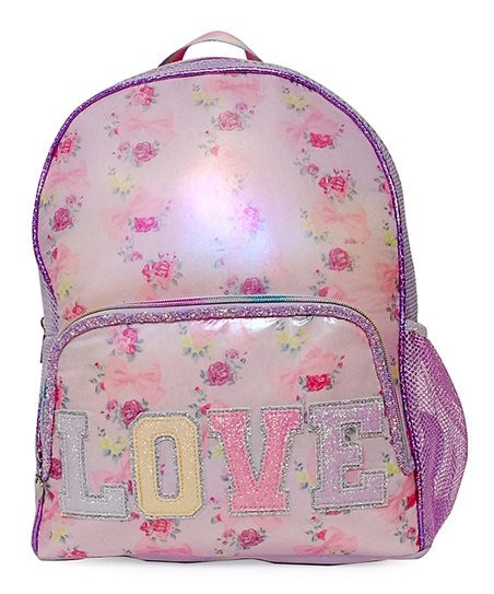 Lavender Floral 'Love' Backpack | Zulily