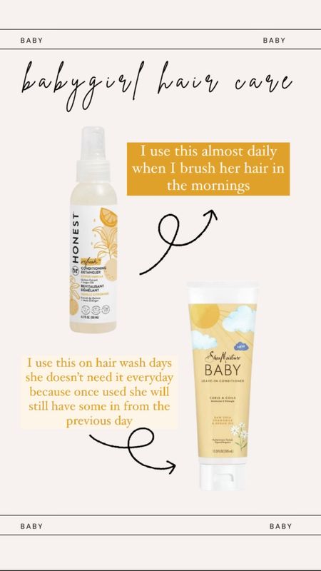 What I use on my 8 months old curly hair #baby #babyhaircare