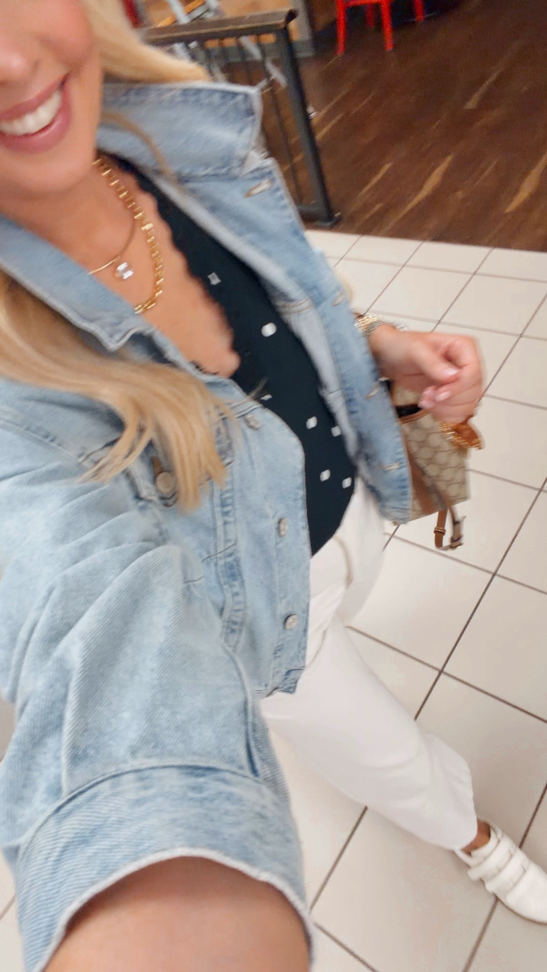 Airport OOTD for an early morning flight ✈️ 
Sizing Details:
Top - small (true to size)
Jeans - 26 (sized down one)
Jacket - xs (sized down one)

Casual outfit, jeans, white jeans, spring outfit, sneakers, white sneakers, travel outfit, airport outfit

#LTKgrwm #LTKootd #LTKdayinmylife