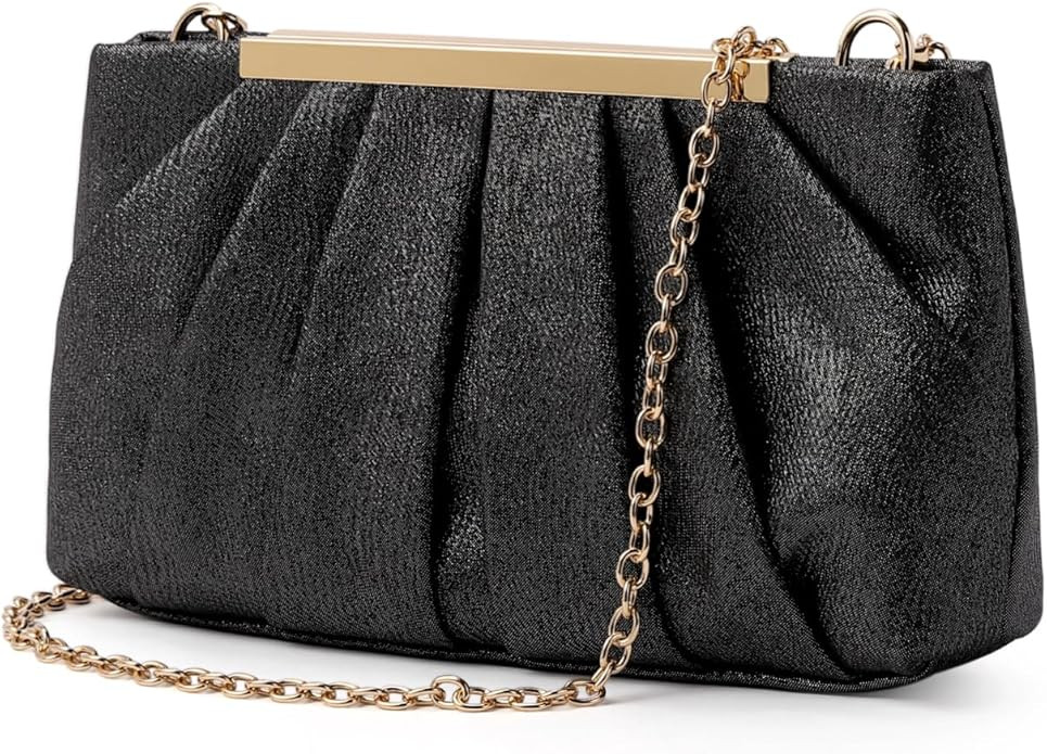 CLUCI Clutch Purse for Women,Elegant Pleated Evening Bag, Foldover PU Leather Crossbody Shoulder ... | Amazon (US)