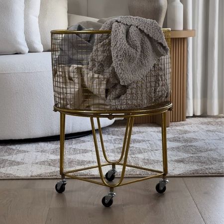 Shop below! Beautiful gold rolling laundry cart! Xo!

#LTKStyleTip #LTKFindsUnder100 #LTKHome
