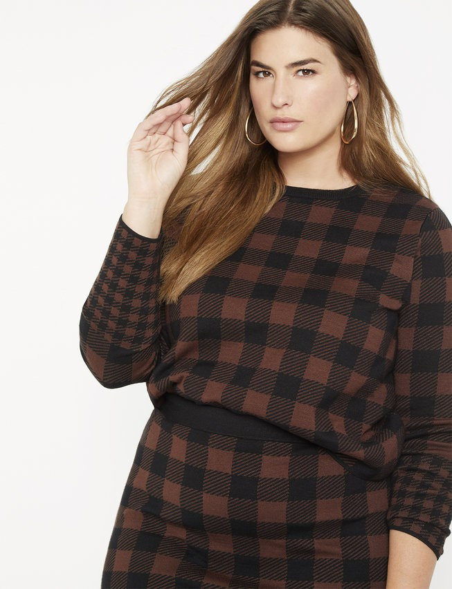 Buffalo Plaid Sweater | Eloquii