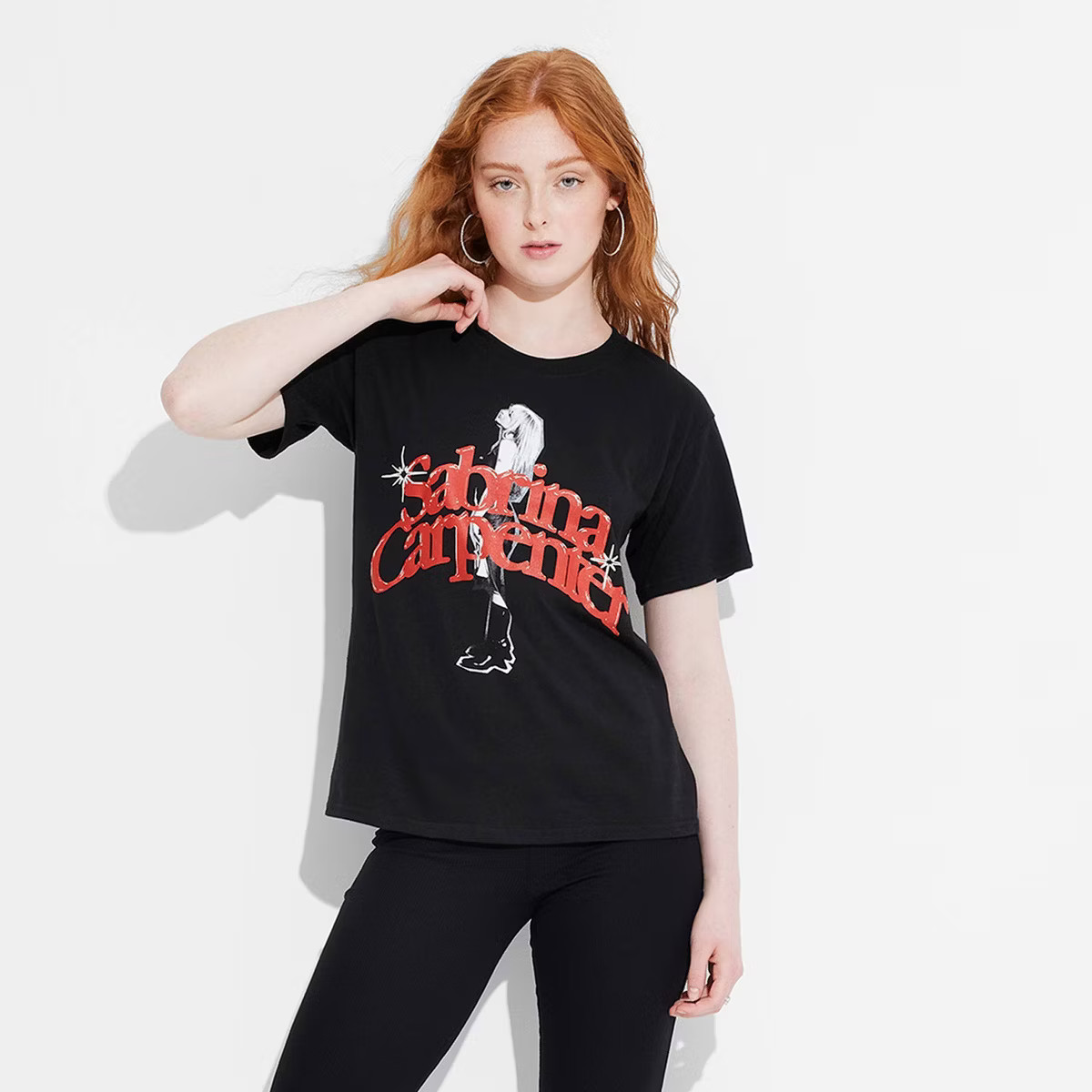 Women's Sabrina Carpenter Short Sleeve Graphic T-Shirt - Black S | Target