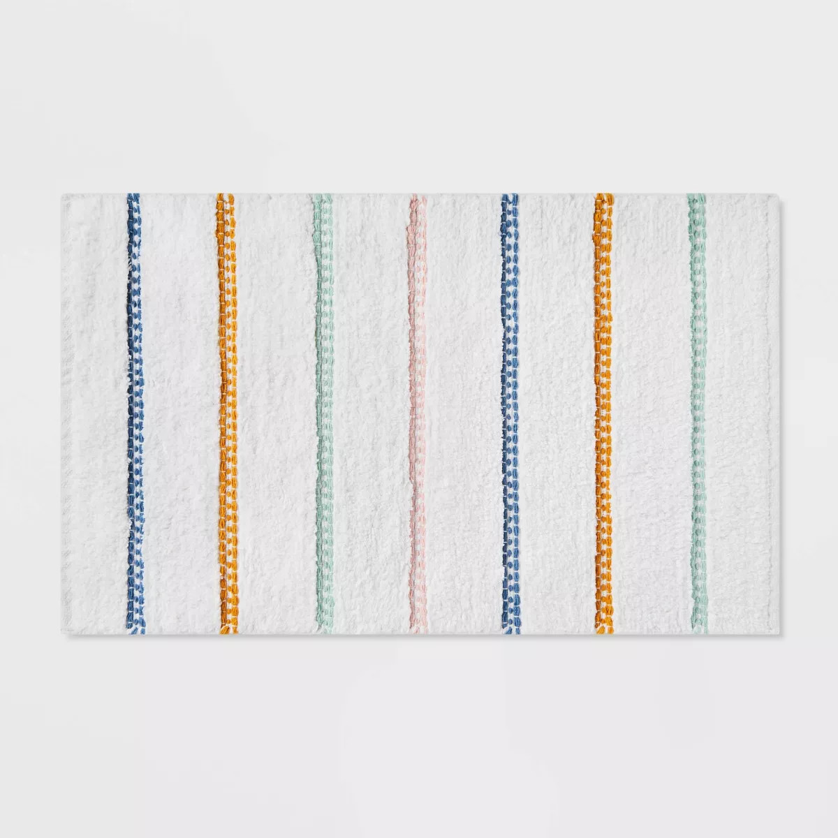 Striped Kids' Bath Rug White/Blue - Pillowfort™ | Target