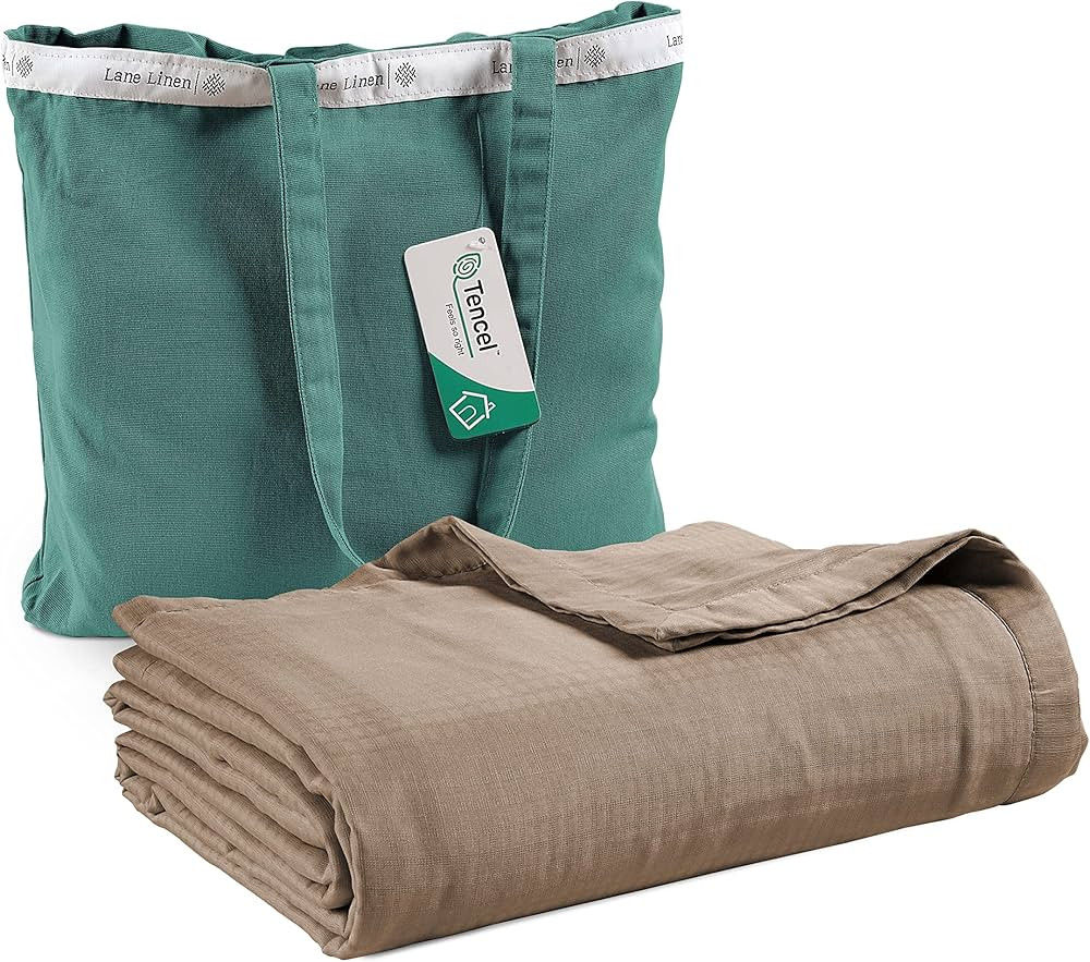 LANE LINEN Blanket King Size Bed – Durable Soft Cooling Cozy Lightweight 100% Sustainably Sourc... | Amazon (US)