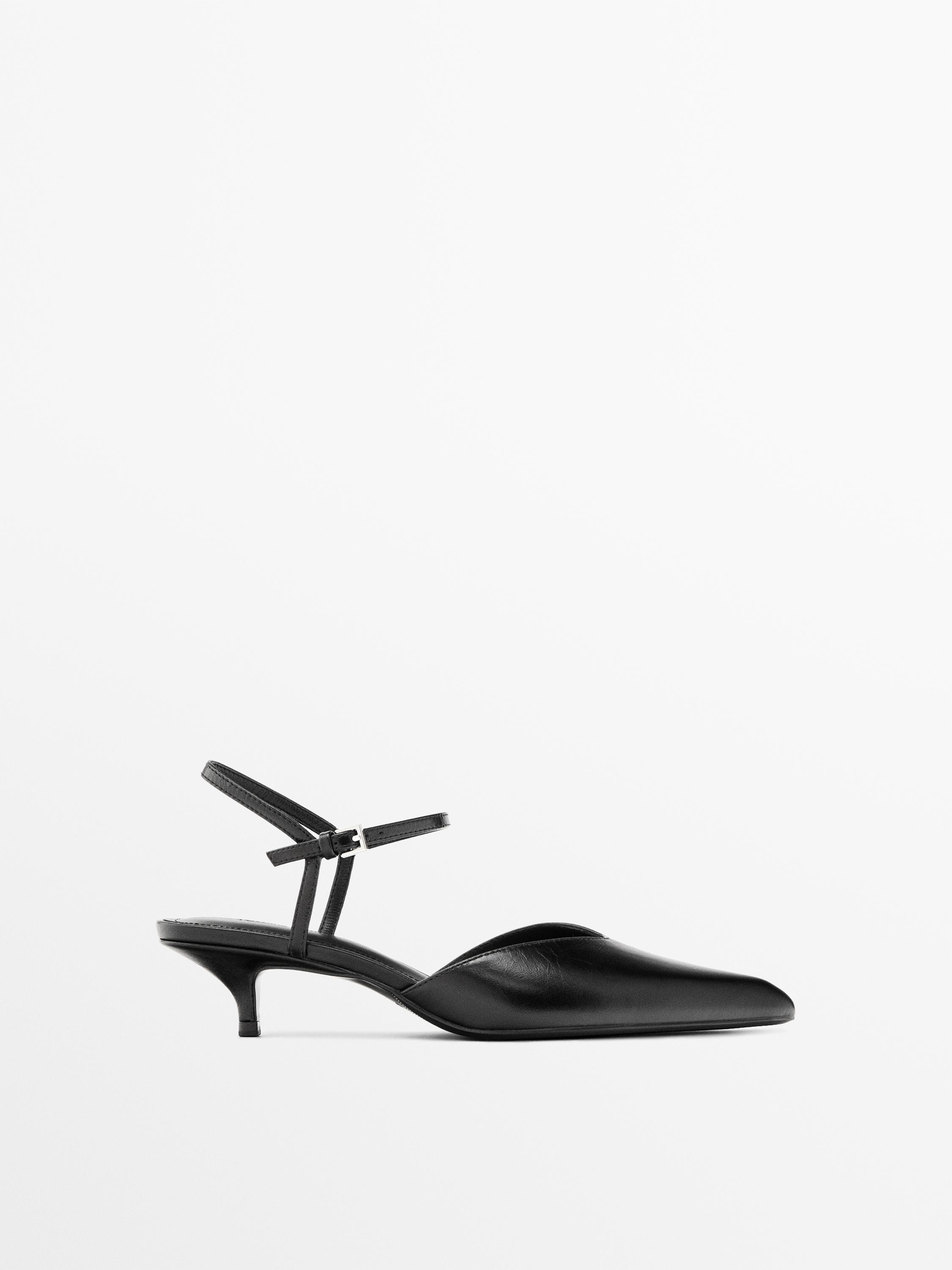 High-heel slingback shoes | Massimo Dutti US
