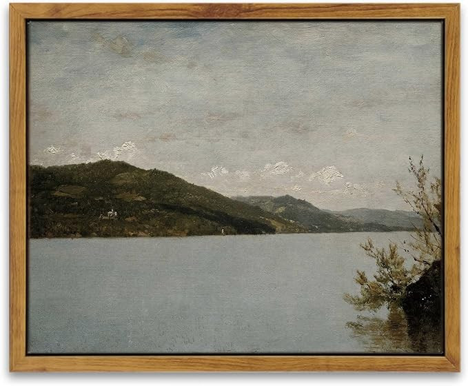 InSimSea Framed Canvas Wall Art Vintage Decor, Vintage Room Decor, Classical Landscape Oil Painti... | Amazon (US)