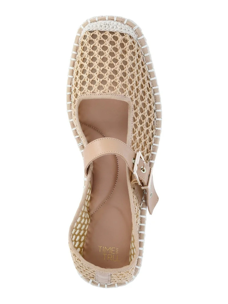 Time and Tru Women's Espadrille Mary Jane Flats | Walmart (US)
