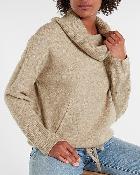 Cowl Neck Drawstring Waist Sweater | Express