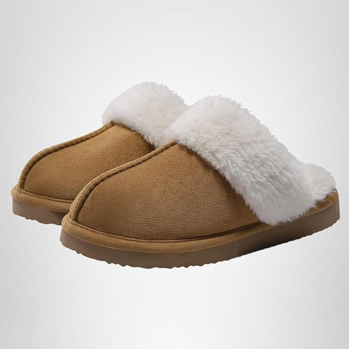 Women's Fuzzy Memory Foam Slippers Fluffy Winter House Shoes Indoor and Outdoor | Amazon (US)