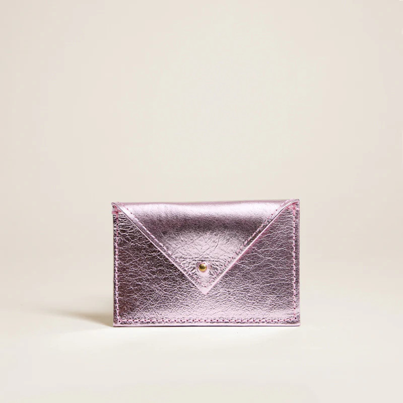 Small Envelope Pouch - Metallic Soft Pink | Parker Thatch