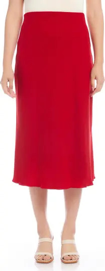 Karen Kane Bias Cut Satin Midi Skirt | Nordstrom | Nordstrom