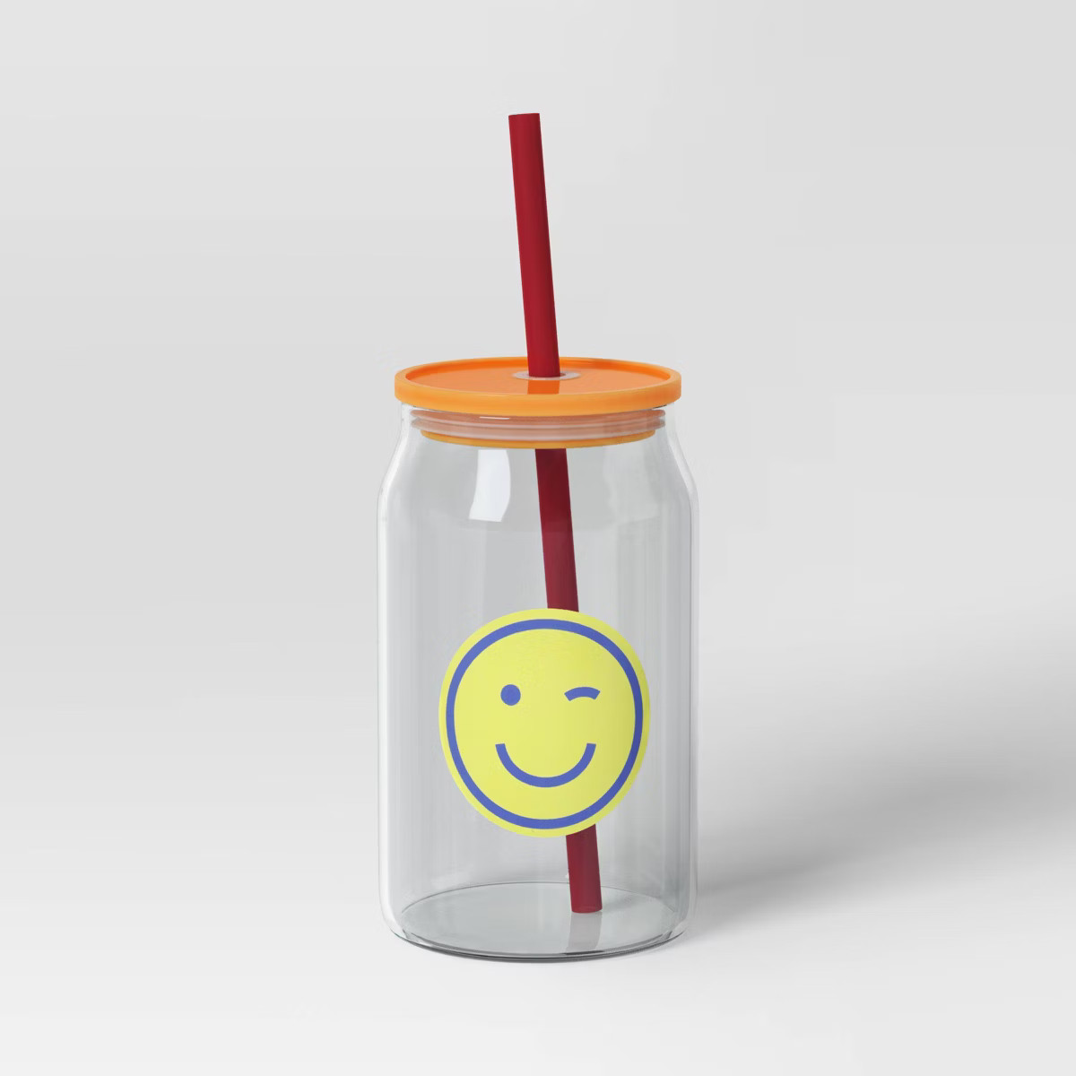 17oz Glass Smiley Straw Tumbler - Room Essentials™ | Target