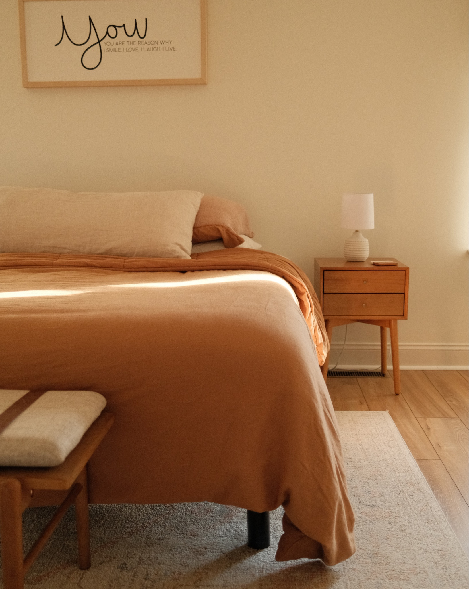 bedroom got a facelift with new nightstands and bed bench

home / bedding / furniture 

#LTKHome