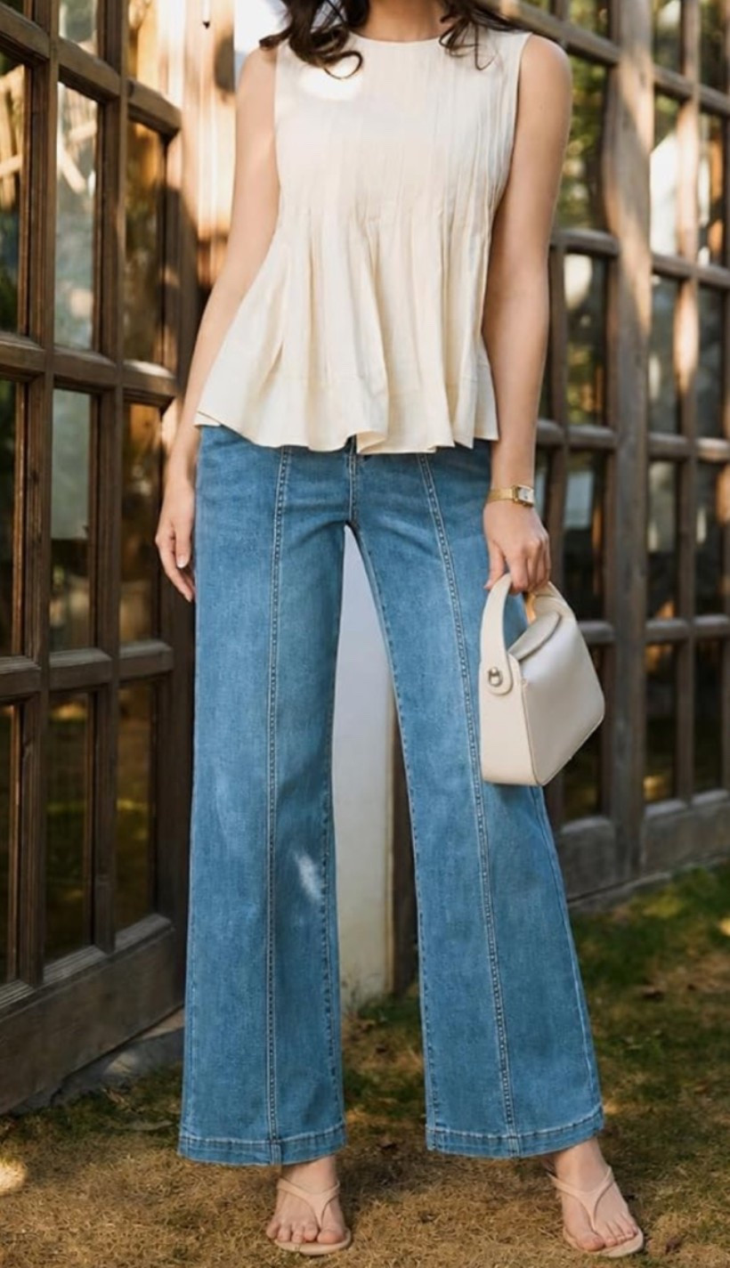 High-waisted wide leg jeans with that relaxed modern denim look that feels easy, flattering, and wearable. ☀️ Perfect for errands, workwear, casual weekends, coffee runs, travel days, concerts, or everyday outfits when you want denim that feels comfortable but still styled. The baggy wide leg shape, stretchy fit, front seam detail, and pockets give them a clean polished look that works with tanks, blouses, button downs, or lightweight sweaters. 

Grab these jeans if your closet needs a fresh denim pair you can style on repeat. ✨

#LTKOver40 #LTKMidsize #LTKU