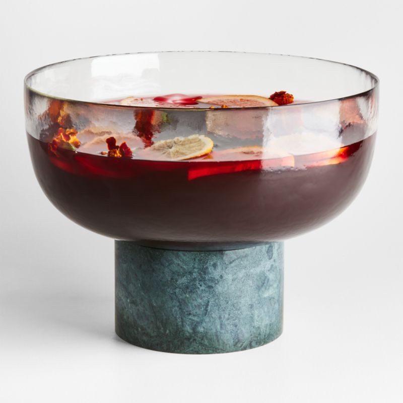 Sobolo Glass Punch Bowl and Marble Stand by Eric Adjepong + Reviews | Crate & Barrel | Crate & Barrel