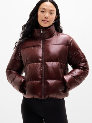 Halo Flannel Puffer Jacket | Athleta