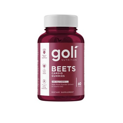 Goli Nutrition Beets Cardio Vegan Vitamin Gummies - 60ct: Certified Gluten-Free, Apple Flavor, Multivitamins | Target