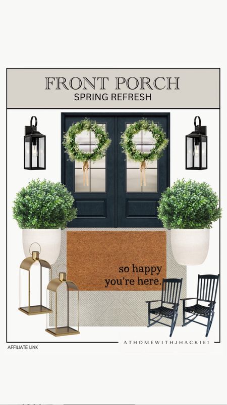 Front porch spring refresh, spring front porch, spring wreaths, seasonal decor, front porch refresh, spring and summer outdoor decor, outdoor styling, outdoor may,studio McGee decor, studio McGee wreaths.  


#LTKStyleTip #LTKSeasonal #LTKHome