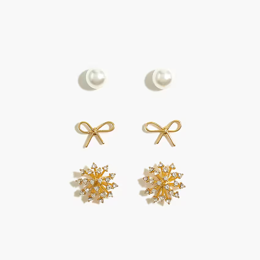Stud earring set-of-three gift box | J.Crew Factory