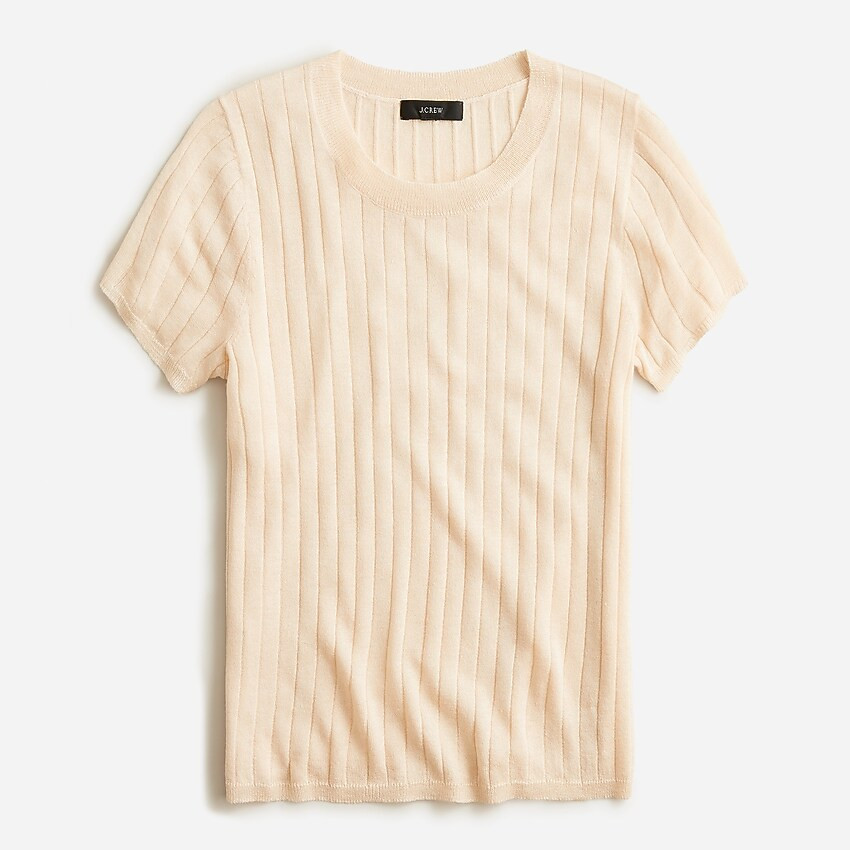 Silk-cashmere cropped T-shirt | J. Crew US