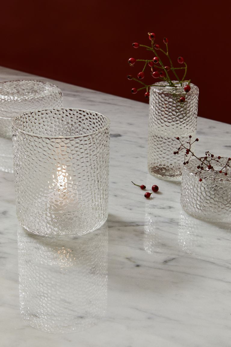 Glass Tea Light Holder - Clear glass - Home All | H&M US | H&M (US + CA)