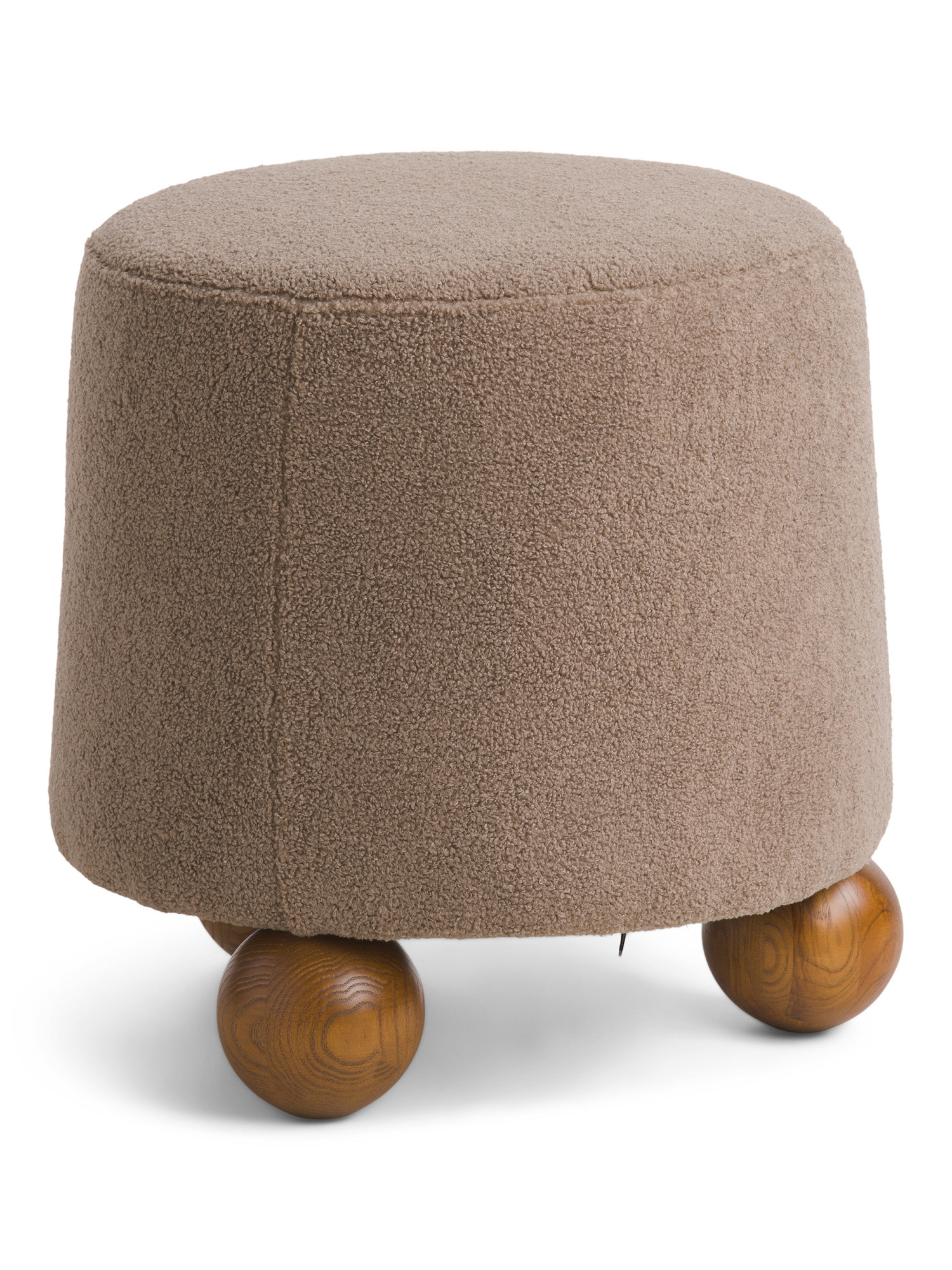 3 Ball Legged Round Ottoman | TJ Maxx