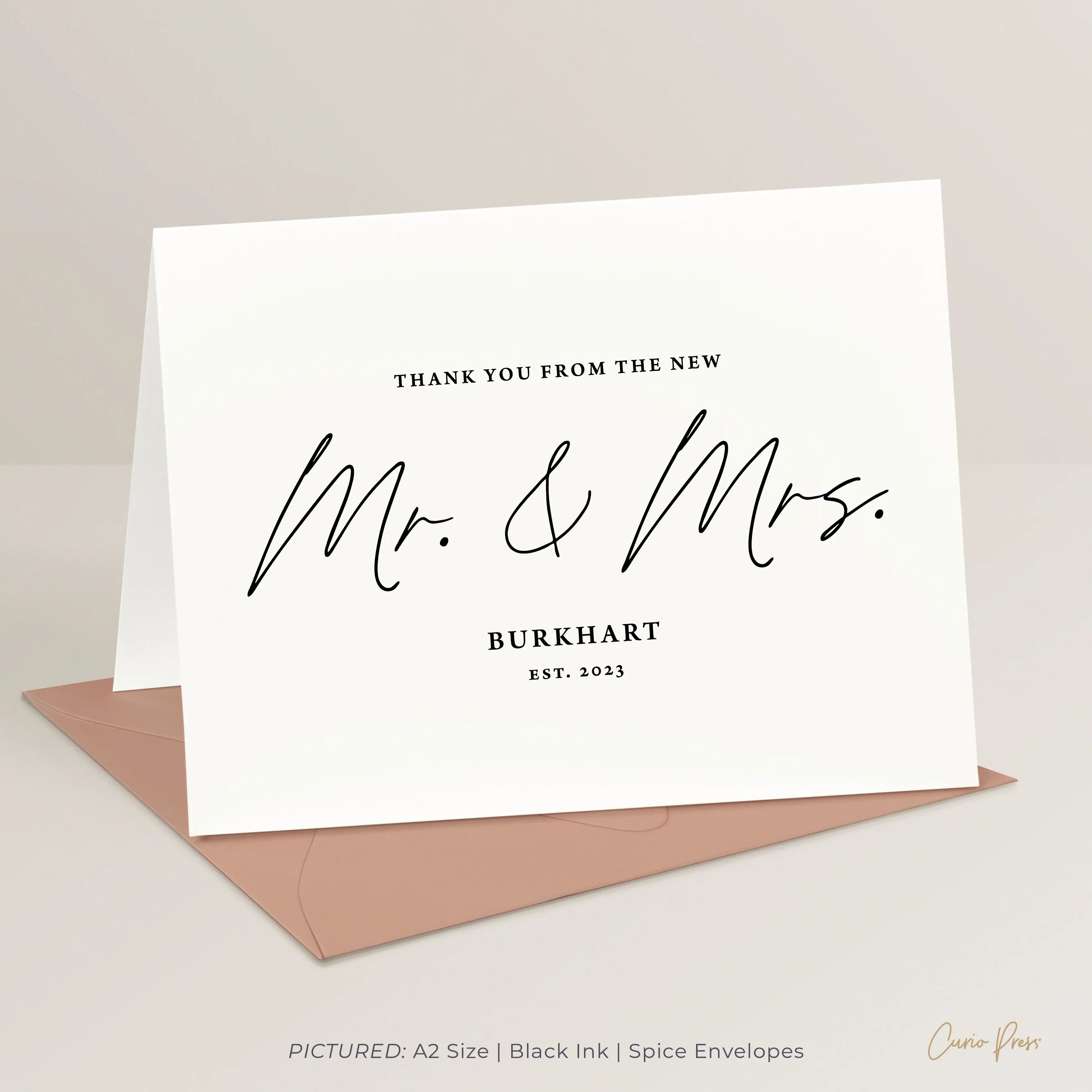 Newlywed Thank You: Folded Card Set | Curio Press