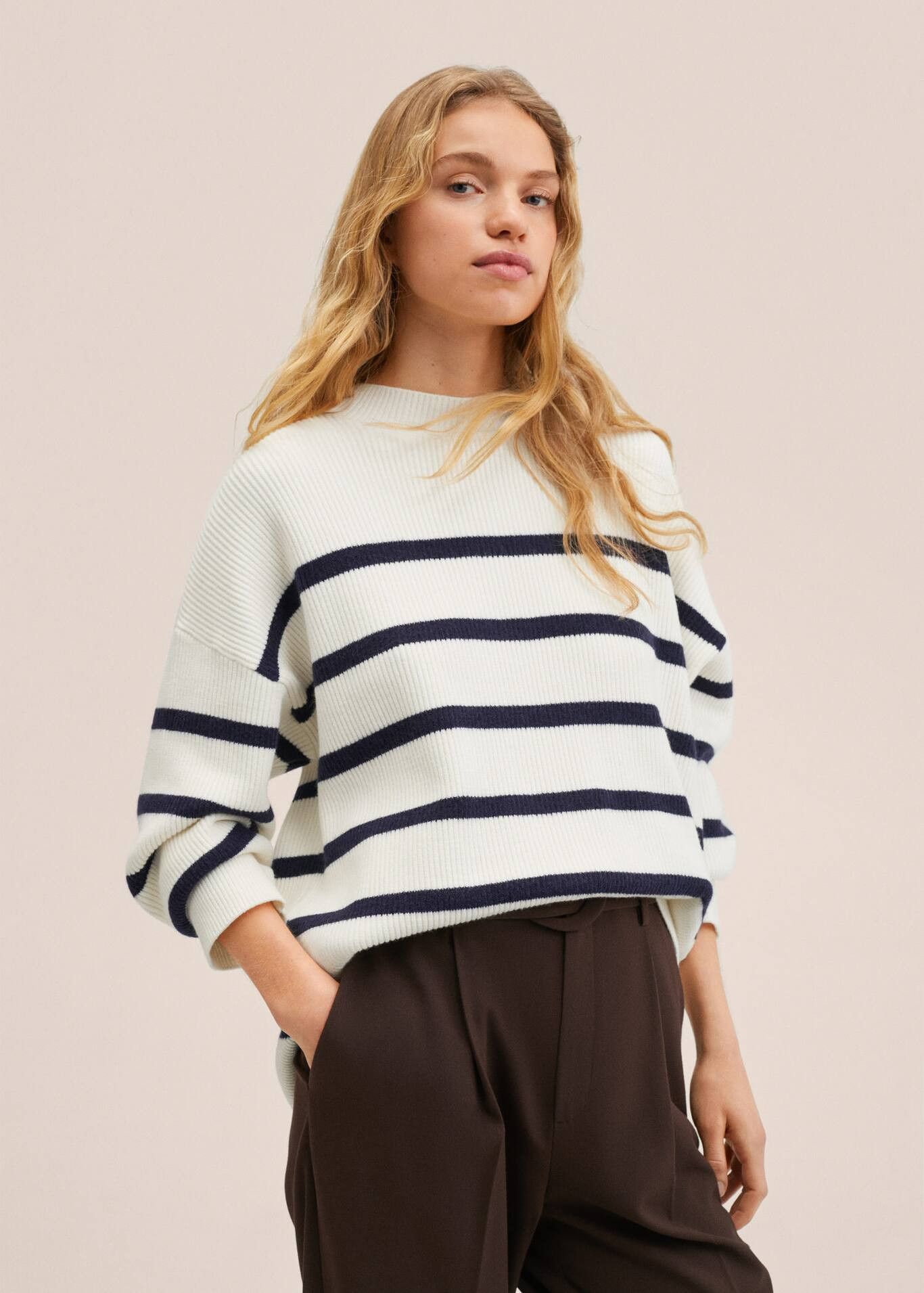 Striped rib sweater | MANGO (US)