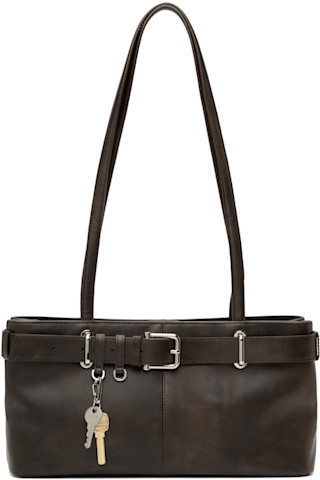 Brown Shoulder Brocle Bag | SSENSE