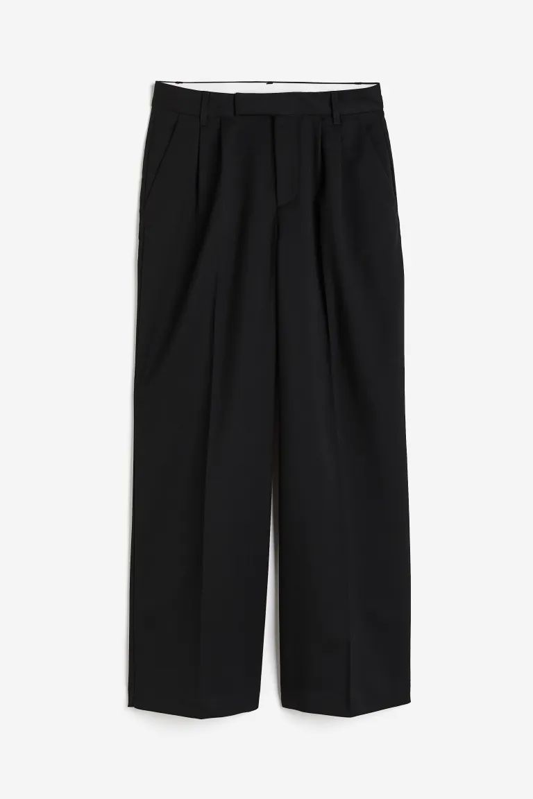Tailored trousers - Black - Ladies | H&M GB | H&M (UK, MY, IN, SG, PH, TW, HK, KR)