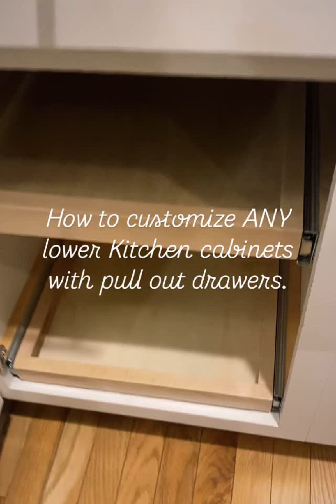 DIY Kitchen cabinet organization! I took out that half shelf that comes with the cabinet and added drawers! You can customize any kitchen cabinet with pull out drawers 👉🏼 Check link in my bio for full how to tutorial! Or go here https://www.builtbycaitlin.com/tutorials-blog/diy-kitchen-cabinet-drawers



#diy #kitchencabinets #organization #woodworking #custommade #tipsandtricks #drawerorganization