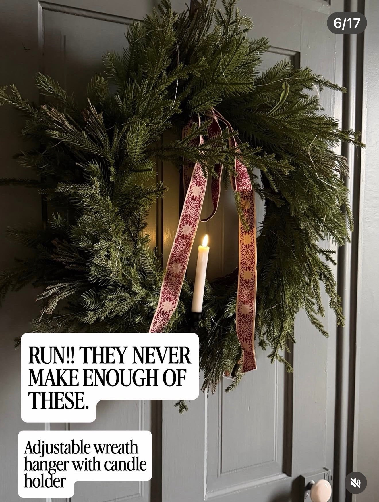 Obsessed with this wreath hanger that comes with a candle holder, obviously using battery operated candle that sells out every year

#LTKSaleAlert #LTKHome