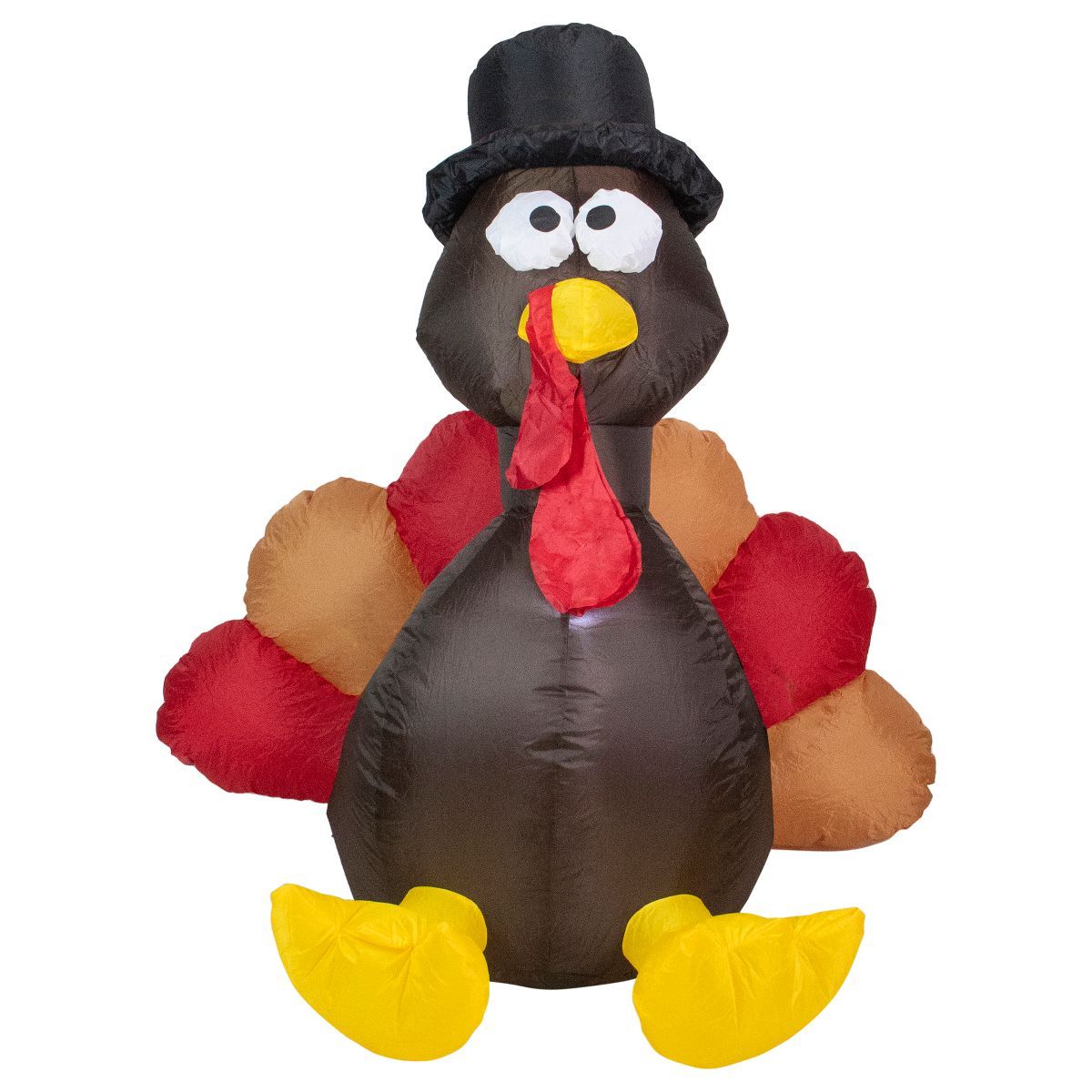 Northlight 4' Red and Brown Inflatable Lighted Thanksgiving Turkey Outdoor Decor | Target