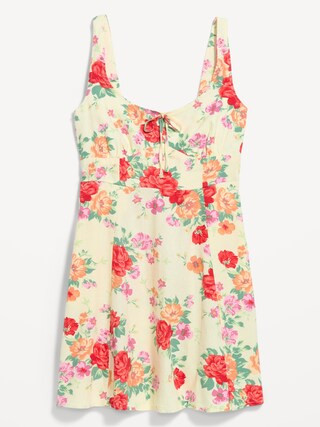 Fit & Flare Linen Mini Dress | Old Navy (US)
