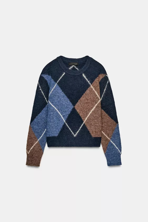 DIAMOND KNIT JUMPER | Zara Canada