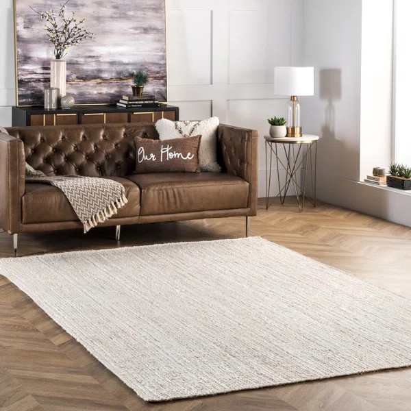 Cruise Handmade Braided Jute Area Rug in Off White/ Cream/ Ivory | Wayfair North America