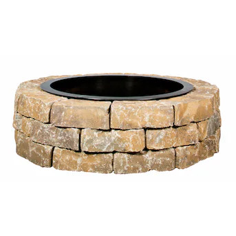 Oldcastle Chandler Round Concrete Fire Pit Kit 43.5in W x 12.5in H | Lowe's